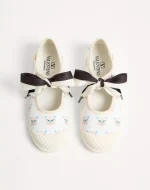 Valentino Bay By Bay Ballerina Fabric Sneaker With Le Chat De La Maison Print - Image 5